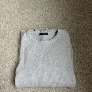 BRANDY MELVILLE Light Gray Crewneck Sweater